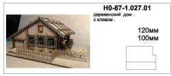 Деревенский дом модель из бумаги, фанеры, хдф